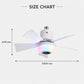 🏆LAST DAY SALE ONLY￡19.99 🎁Smart E27 Ceiling Fan Light with Hi-Fi Bluetooth Speaker & Mood Lighting  Cool Breezes • Crystal-Clear Sound • 16 Million Colours💡🌬️🎵