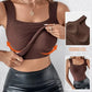 🏆Last Day Special Price ￡8.99💐Women's U Neck Thermal Tank Tops with Built-In Bra