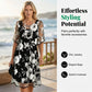 🌸 50% OFF NOW! ✨ Women's Floral A-Line Party Dress – Double-Layer Chiffon, Elegant Print & Knee-Length Fit 👗
