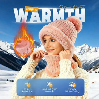 ⏰Black Friday Mega Deal – ￡12.99!!💖Women's Winter One-Piece Knitted Beanie Scarf Mask