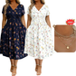 🌺LAST DAY SALE ONLY￡15.99!!🌿Women's V-Neck Floral Print Dress with Twist Waist