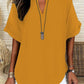 🔥Last Day-60% OFF🖤Women's Plain Short Sleeve Blouse, Casual Solid Color Top for Daily Wear