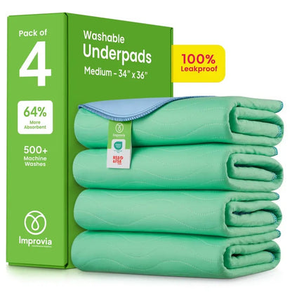 🥳2026 HOT SALE 50% OFF- ￡8.99!!🌟Reusable Heavy Absorbency Bed Protection Pads