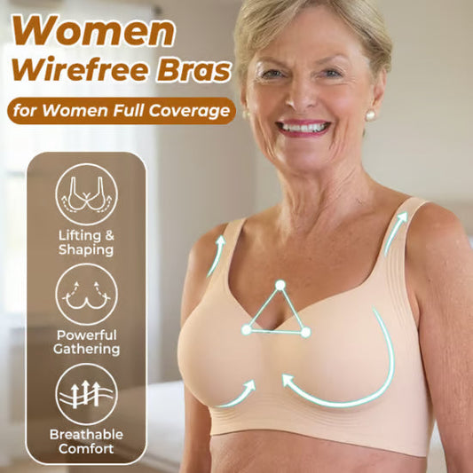 ⏰LAST DAY SALE 70% OFF⚡50K+ SOLD💕 Women's Seamless Full Coverage Wireless Bra