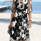 🌸 50% OFF NOW! ✨ Women's Floral A-Line Party Dress – Double-Layer Chiffon, Elegant Print & Knee-Length Fit 👗