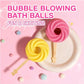 ⏳Last Day Special Price ￡8.99!🍭Cute Lollipop Bath Bomb,Colorful Bubble Bath Ball for Fun Bath Time