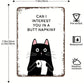 Vintage Black & White Cat Wall Art