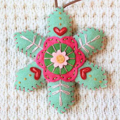 🔥Last Day 49% OFF - 🎄Christmas Snowflake Felt Ornament/Ornament Kit