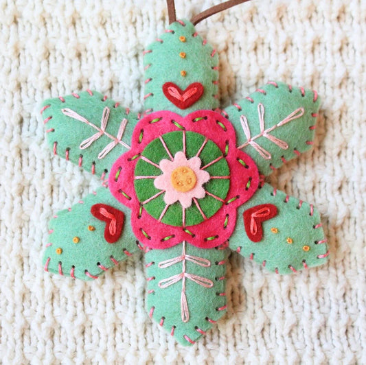 🔥Last Day 49% OFF - 🎄Christmas Snowflake Felt Ornament/Ornament Kit