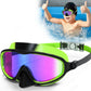 🔥SUMMER GIFT – ONLY £9.99!!🏆#1 Bestselling🏊‍♀️HD children's large frame waterproof and anti-fog swimming goggles