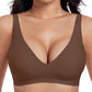 💗Summer Hot Sale - Only ￡9.99!!⚡50K+ SOLD💕 Jelly Wireless Womens Comfortable Wireless Bras Push Up Bralettes Seamless Tshirts Bras Deep V Everyday Bras