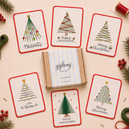 🏆🔥LAST DAY BUY 1 GET 1 FREE💖🎄 🧵Merry & Bright Christmas DIY Kit– Create Beautiful Handmade Holiday Cards ✨