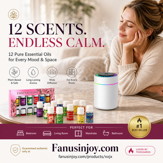 🔥Limited Time 50% Off🎁🌺The fresh scent lifts your mood！🌷12-Pack Water Soluble Essential Oils Set