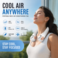 ⏰Last Day Special Price ￡12.99!!❄Neck Air Conditioner Fan – Ultra‑quiet, 360° rotating, 3 speeds. Hands‑free cooling, long battery. Summer essential! 😎🌬️