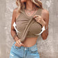 💖Last Day Special Price ￡8.99!!💖Ribbed Stretchy Tank Top with Shelf Bra