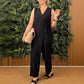 🌸Limited-time offer 50% OFF🌸Women's Solid Color Casual V-Neck Tied Jumpsuit