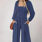 🏆LAST DAY ￡19.90 💎Women's Casual Long Sleeve Wide Leg Pants Jumpsuit