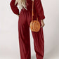 🏆LAST DAY ￡19.90 💎Women's Casual Long Sleeve Wide Leg Pants Jumpsuit
