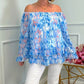 ✨2026 Fashion New 50% OFF💝Printed One-Shoulder Long Sleeve Women's Chiffon Shirt