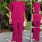 🎁New arrival 50% OFF💥Charming Irregular Top & Wide Leg Pants Set