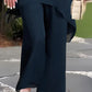 🎁New arrival 50% OFF💥Charming Irregular Top & Wide Leg Pants Set