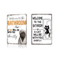 ⏳LAST DAY SALE 49% OFF🔥Vintage Highland Cow Aluminum Sign: Funny "Are You Pooping?" Black and White Bathroom Wall Decor