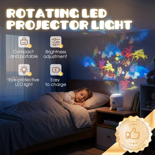 🥳2026 HOT SALE 50% OFF- ￡10.99!!💥🎉Dynamic Rotating LED Projector Light – Auto Rotating Dynamic Effect, Bright & Soft Lighting, Wide Application for Party & Home Decor ✨
