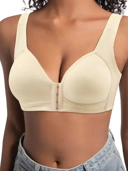 ❤️Adjustable Front Closure Push-Up Bra Wire-Free, Seamless & Side Support for Daily Wear, Spring-Summer Comfort