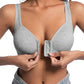 ❤️Adjustable Front Closure Push-Up Bra Wire-Free, Seamless & Side Support for Daily Wear, Spring-Summer Comfort