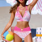 💃LAST DAY SAEL 60% OFF!!✨Halter Neck Sexy Printed Bra Bikini