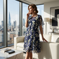 🌸 50% OFF NOW! ✨ Women's Floral A-Line Party Dress – Double-Layer Chiffon, Elegant Print & Knee-Length Fit 👗