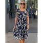 🌸 50% OFF NOW! ✨ Women's Floral A-Line Party Dress – Double-Layer Chiffon, Elegant Print & Knee-Length Fit 👗