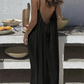 💕💖LAST DAY SALE 50% OFF!💃Women's Solid Color Backless Cami Dress