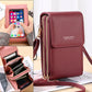 🔥Now Only £7.99🎁 Anti-Theft Leather Crossbody Bag with Touch-Screen Phone Window, Multi-Zip Wallet Purse😍