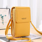 🔥Now Only £7.99🎁 Anti-Theft Leather Crossbody Bag with Touch-Screen Phone Window, Multi-Zip Wallet Purse😍