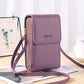 🔥Now Only £7.99🎁 Anti-Theft Leather Crossbody Bag with Touch-Screen Phone Window, Multi-Zip Wallet Purse😍