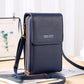 🔥Now Only £7.99🎁 Anti-Theft Leather Crossbody Bag with Touch-Screen Phone Window, Multi-Zip Wallet Purse😍