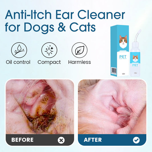 🏆🔥Last Day🐾 Buy 2 Get 1 Free! 💥Pet Ear Cleaner – Natural plant extracts – 68K+ sold – gentle, safe for dogs & cats – helps prevent infections 🌿🐶✨