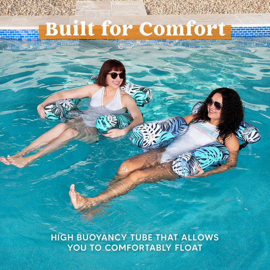 🏊Free Air Pump Included! 💺 Inflatable Floating Chair – Comfortable, Stable & Perfect for Relaxing on the Water 🌊