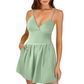 🥳Last Day Special Price ￡13.99!!🌿 50% OFF! Women‘s Ribbed Knit Romper – Breathable & skin-friendly, keeps shape. Flared skirt with hidden shorts, no riding up. 6 colors. Effortless everyday elegance. 👙✅