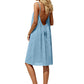 👗Only £10.99 Last Day Promotion!🔥Sexy Backless Cami Dress with Adjustable Drawstring