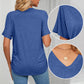 🌸Last Day Promotion：ONLY ￡9.99!!🌸Women's V-Neck Loose Soft Solid Color Short Sleeve Top