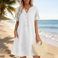 👗Last Day Special Price ￡14.99!!✨👗Women's V-Neck Tunic Dress – Relaxed Fit, Pockets & Breathable