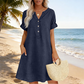 👗Last Day Special Price ￡14.99!!✨👗Women's V-Neck Tunic Dress – Relaxed Fit, Pockets & Breathable