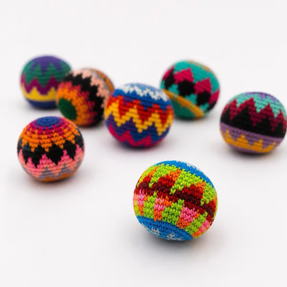 ⏰🔥LIMITED TIME 50% OFF! 🌈 Knit Multicolor Hacky Sack – Stress-Relief, Fun & Portable (2.5" Diameter) ✨