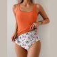 👙🌸 Women's High-Waist Floral Tankini Swimsuit – Tummy Control, Modest Coverage, Adjustable Straps, Removable Pads. Perfect For Beach, Pool & Honeymoon! 🌊💕☀️
