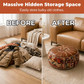 ⏳LAST DAY SALE ONLY ￡19.99!🔥🛋️ Multifunctional Storage Ottoman Pouf – Hidden Storage, Comfortable Seating & Faux Leather Finish ✨