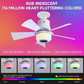 🏆LAST DAY SALE ONLY￡19.99 🎁Smart E27 Ceiling Fan Light with Hi-Fi Bluetooth Speaker & Mood Lighting  Cool Breezes • Crystal-Clear Sound • 16 Million Colours💡🌬️🎵