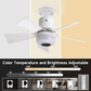 🏆LAST DAY SALE ONLY￡19.99 🎁Smart E27 Ceiling Fan Light with Hi-Fi Bluetooth Speaker & Mood Lighting  Cool Breezes • Crystal-Clear Sound • 16 Million Colours💡🌬️🎵