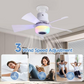 🏆LAST DAY SALE ONLY￡19.99 🎁Smart E27 Ceiling Fan Light with Hi-Fi Bluetooth Speaker & Mood Lighting  Cool Breezes • Crystal-Clear Sound • 16 Million Colours💡🌬️🎵